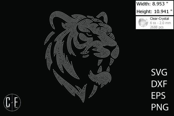 Unleash Your Inner Roar with the Tiger Rhinestone Template!