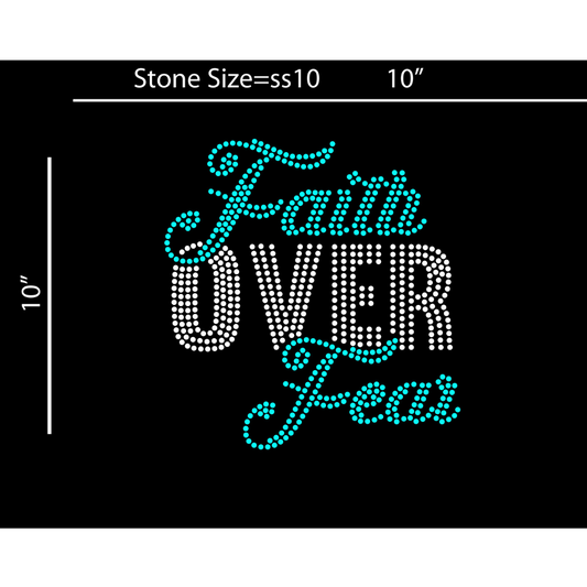 Faith Over Fear Rhinestone Design