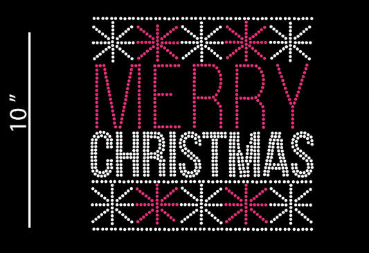 Merry Christmas Rhinestone Design